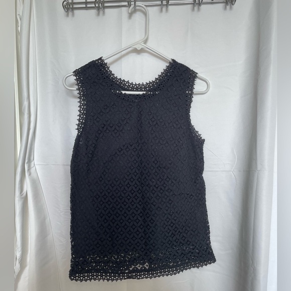 Merona/ Black Lace lined sleeveless tank top​​​​​​​​​​ - Picture 2 of 6